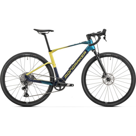 Bicicleta de Gravel Eléctrica MONDRAKER Dusty R Azul/Amarillo 2025