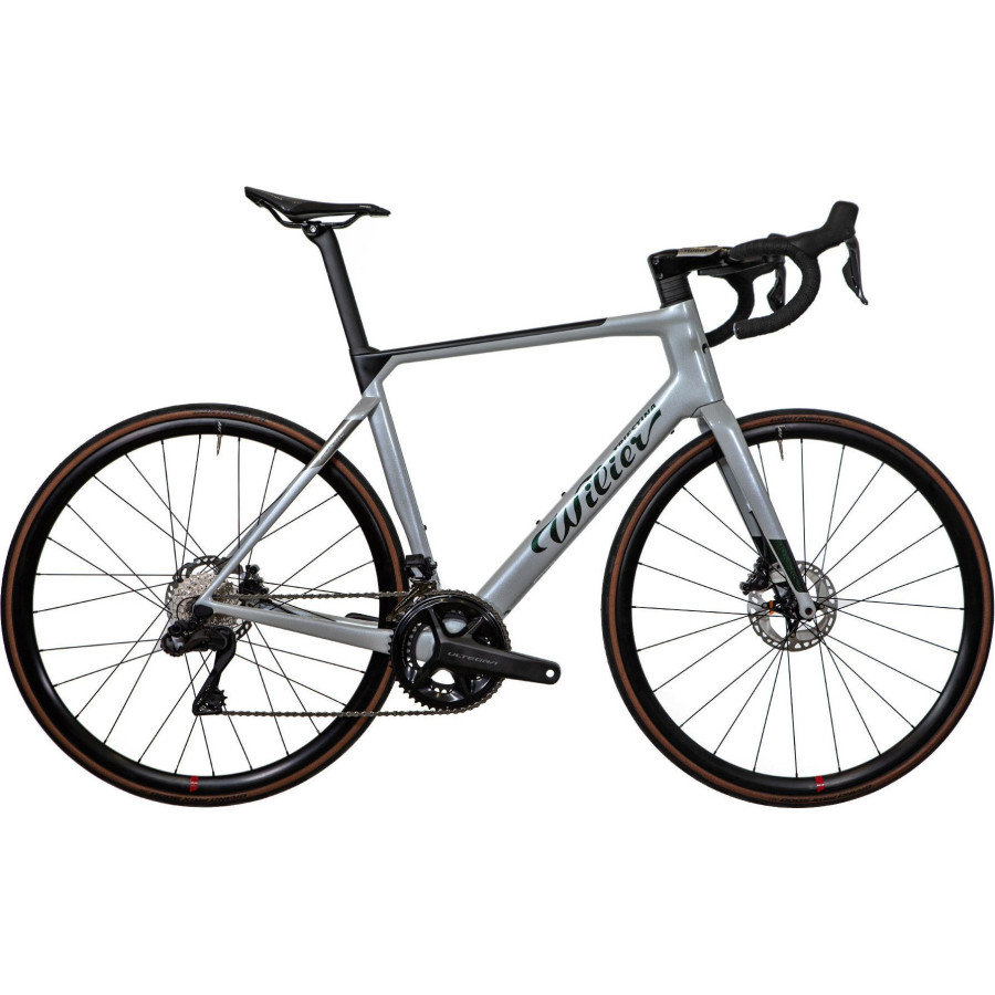 Bicicleta de Carretera Eléctrica WILIER TRIESTINA Filante Híbrida Plata/Verde