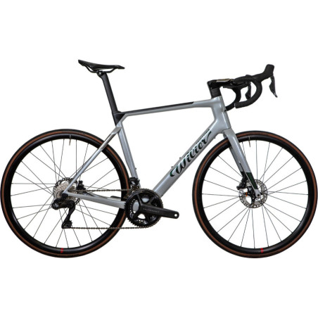 Bicicleta de Carretera Eléctrica WILIER TRIESTINA Filante Híbrida Plata/Verde