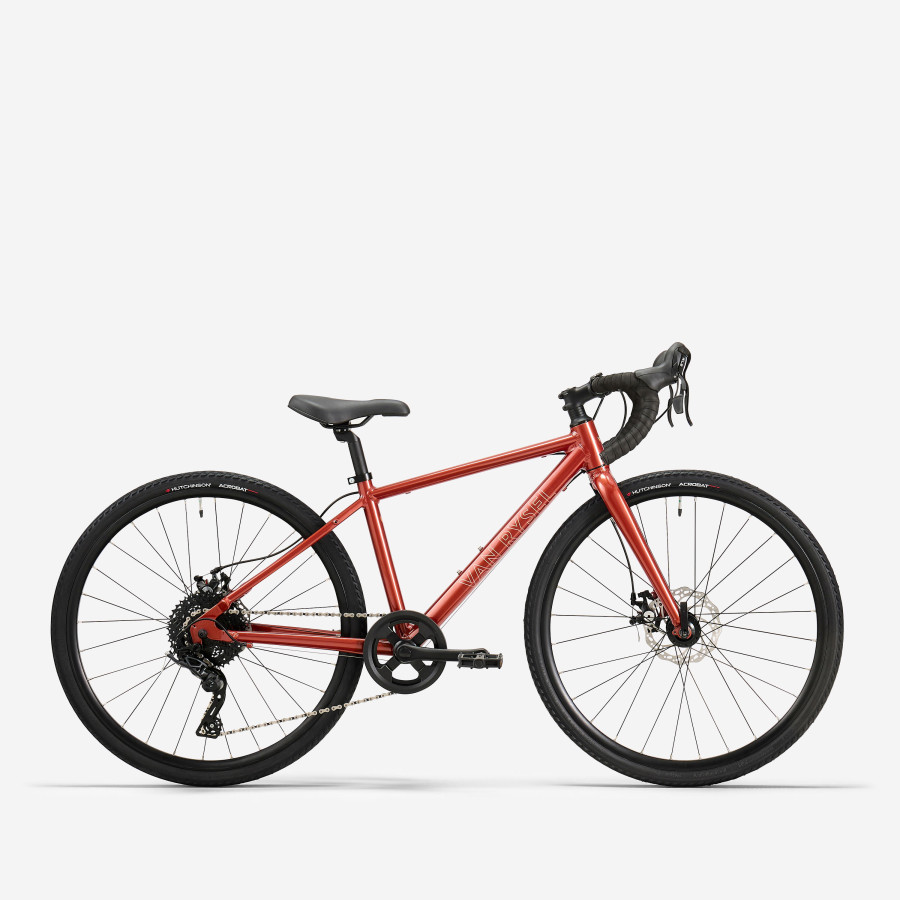 Bicicleta de Gravel Niños VAN RYSEL GRVL 500 26'' Rojo 9-12 años