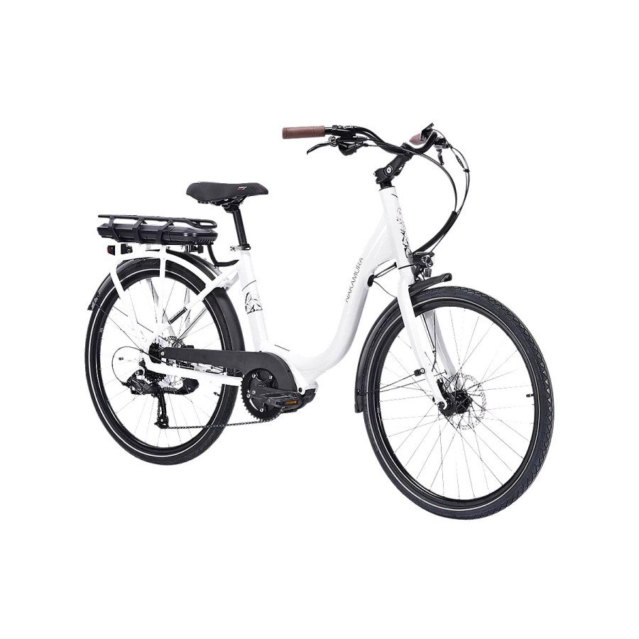Vélo de Ville Electrique NAKAMURA E-City 170 Blanc