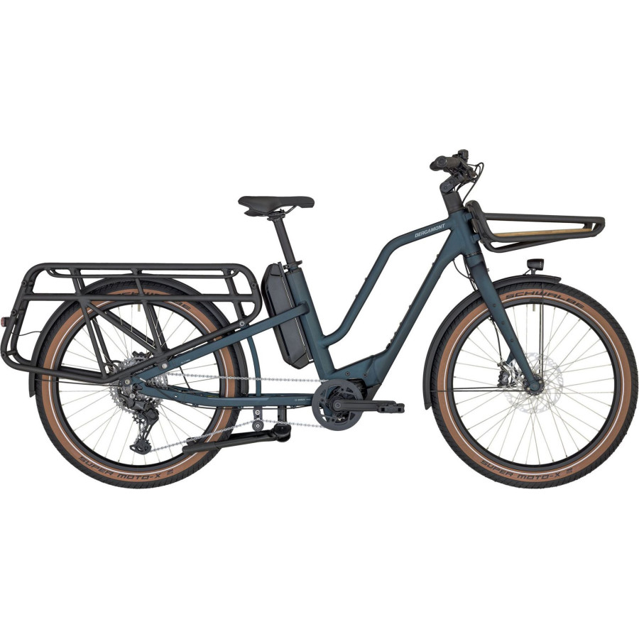 Bicicleta de Carga Larga Eléctrica BERGAMONT E-Cargoville LT 26'' Azul