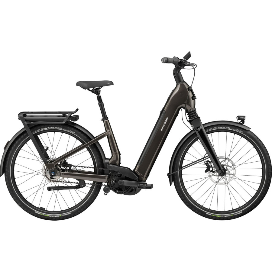 Bicicleta de Ciudad Eléctrica CANNONDALE Mavaro 2 Low Correa 27.5'' Marrón