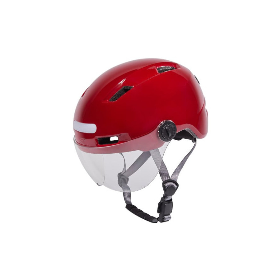 Casco Urbano EKOI City Style Rojo Rubí Pantalla