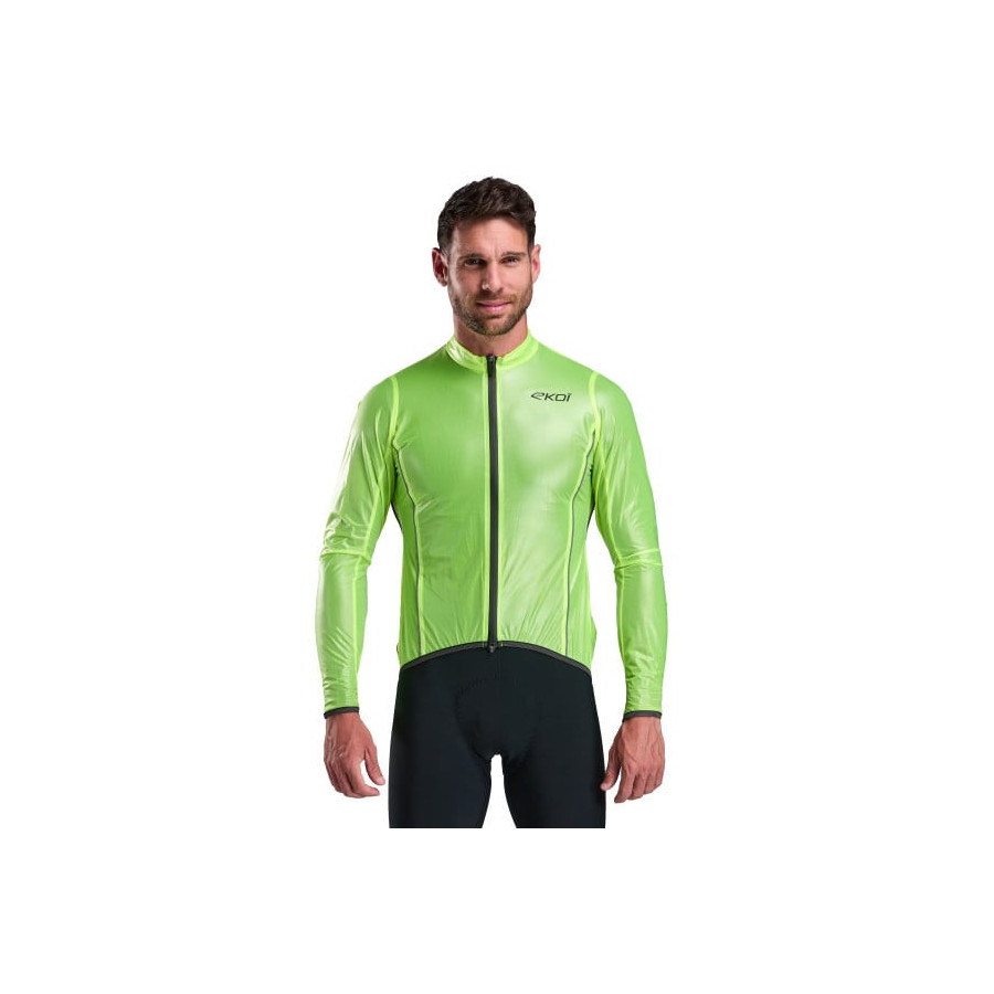 Chaqueta de lluvia EKOI Perf Shark Amarillo fluorescente