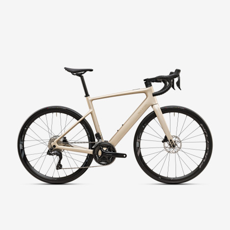 Bicicleta de Carretera Eléctrica VAN RYSEL E-EDR CF Beis