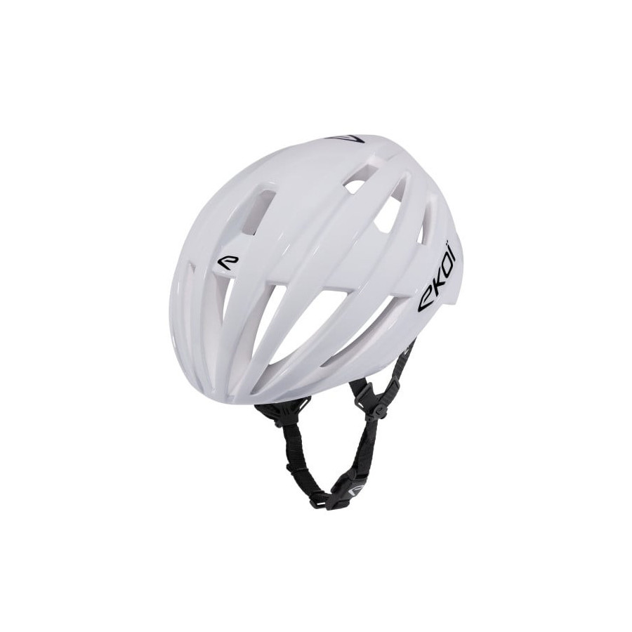 Casco EKOI Perf Gara Blanco Logo Negro