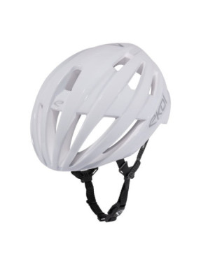 Casco EKOI Perf Gara Blanco Logo Silver