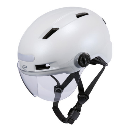 Casco Urbano EKOI City Style Blanco con Pantalla