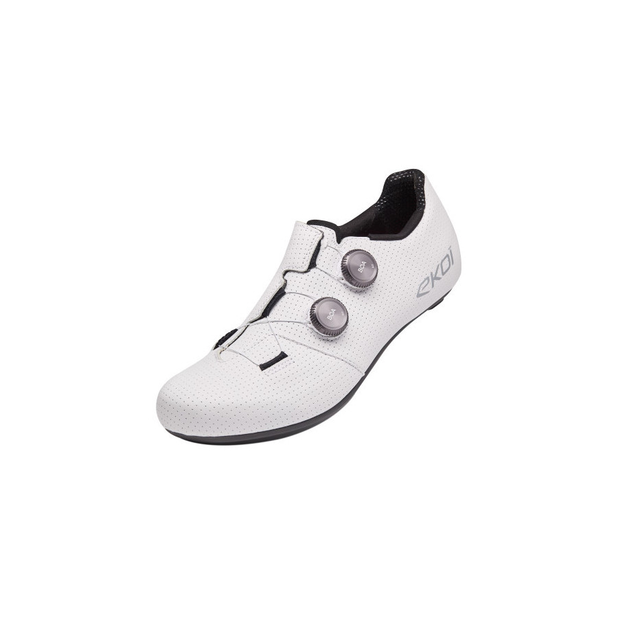 Zapatillas EKOI PW8 C12 Cuero Pro Carbono Trenzado Completo