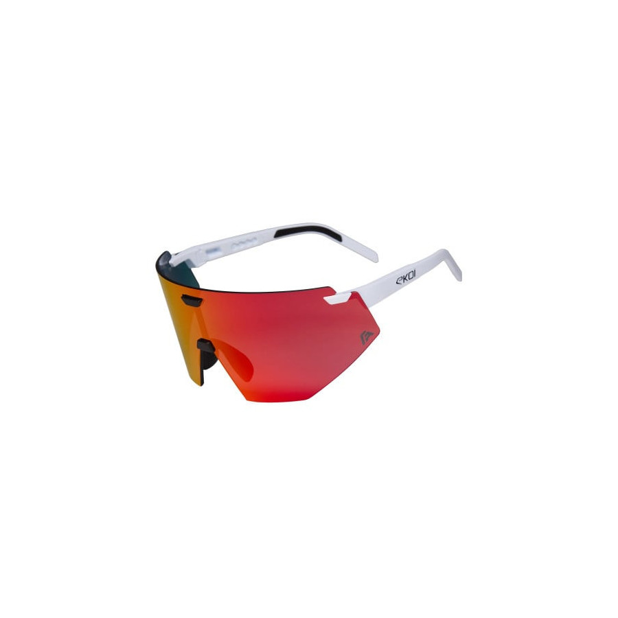 Gafas EKOI Racing Aerolite Fabio ARU Blanca/Plata Revo Roja