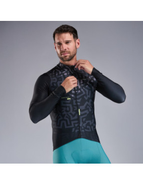 Maillot manga larga EKOI Perf Graffiti Negro