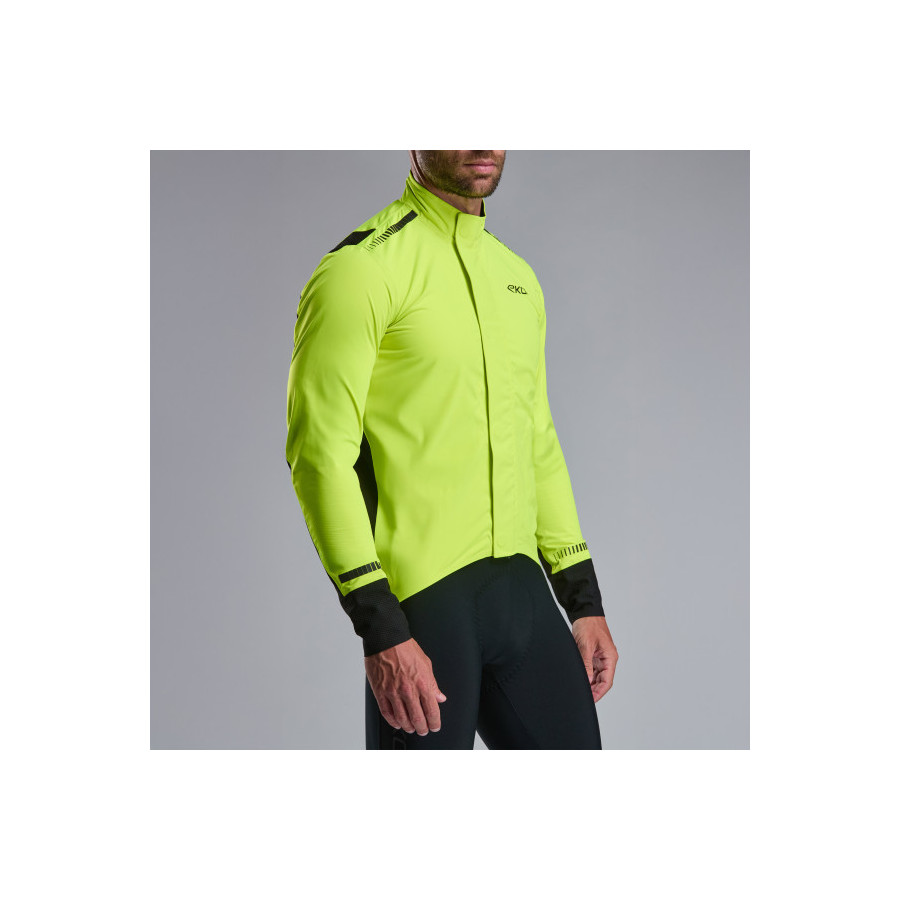 Chaqueta EKOI Racing Pro Waterproof Magnetic Amarillo Flúor