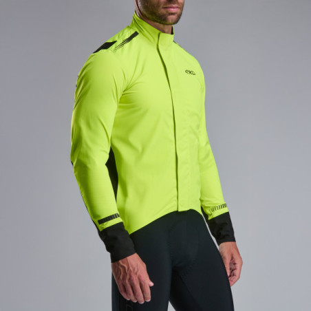 Chaqueta EKOI Racing Pro Waterproof Magnetic Amarillo Flúor