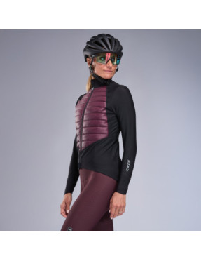 Chaqueta térmica Mujer EKOI Perf Elegance Negro/Burdeos