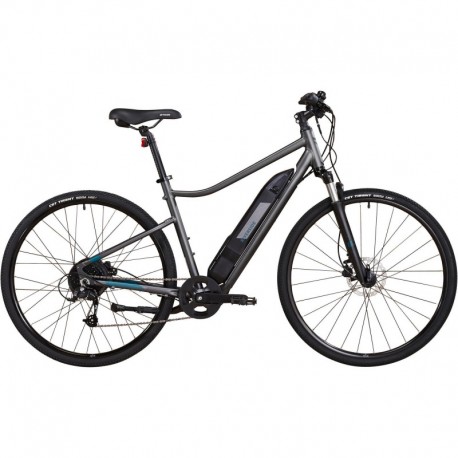 Bicicleta de Trekking Eléctrica RIVERSIDE 500 E Gris/Verde